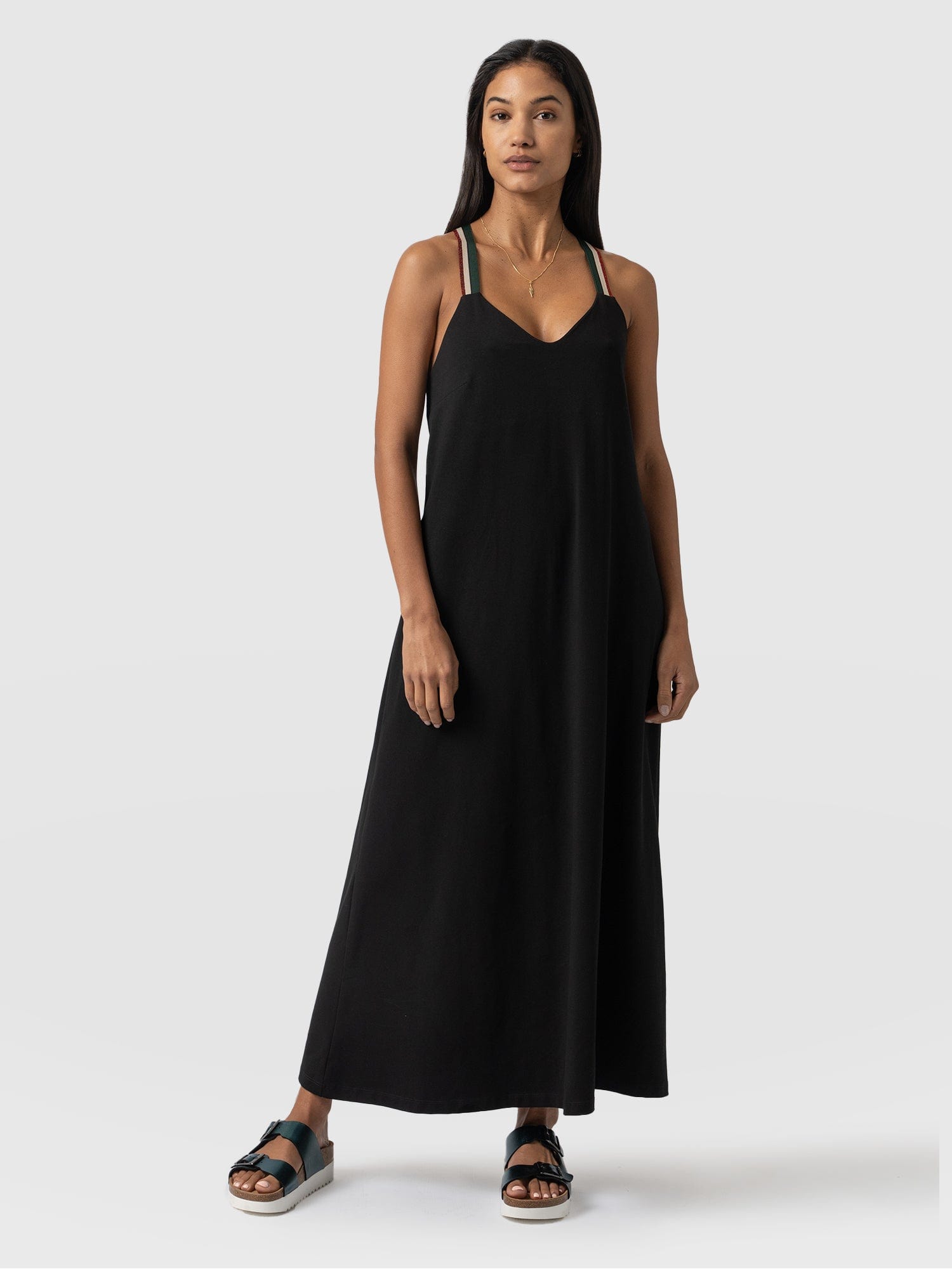 Sunset Dress Black Red Lurex - Women's Dresses | Saint + Sofia® USA